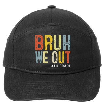 Bruh We Out 4th Graders Fourth Grade Graduation Class 2025 7-Panel Snapback Hat
