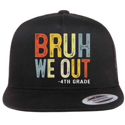 Bruh We Out 4th Graders Fourth Grade Graduation Class 2025 Flatbill Hat