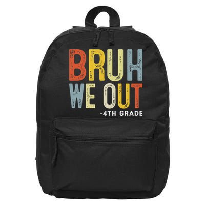 Bruh We Out 4th Graders Fourth Grade Graduation Class 2025 16 in Basic Backpack
