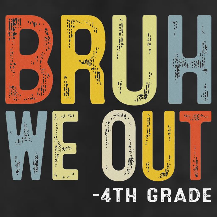 Bruh We Out 4th Graders Fourth Grade Graduation Class 2025 25L Jumbo Tote