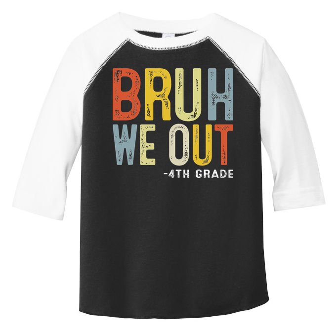 Bruh We Out 4th Graders Fourth Grade Graduation Class 2025 Toddler Fine Jersey T-Shirt