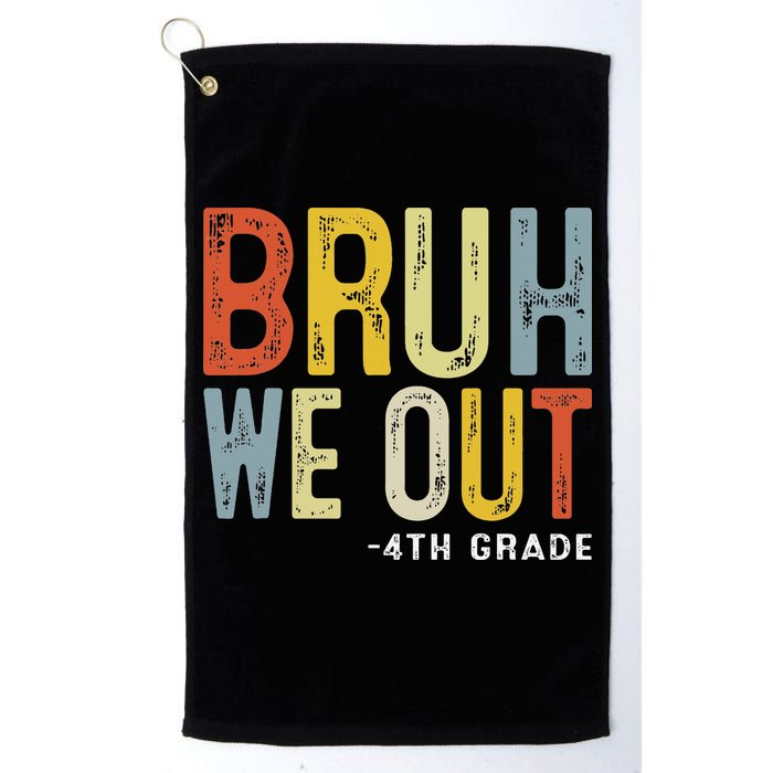 Bruh We Out 4th Graders Fourth Grade Graduation Class 2025 Golf Towel
