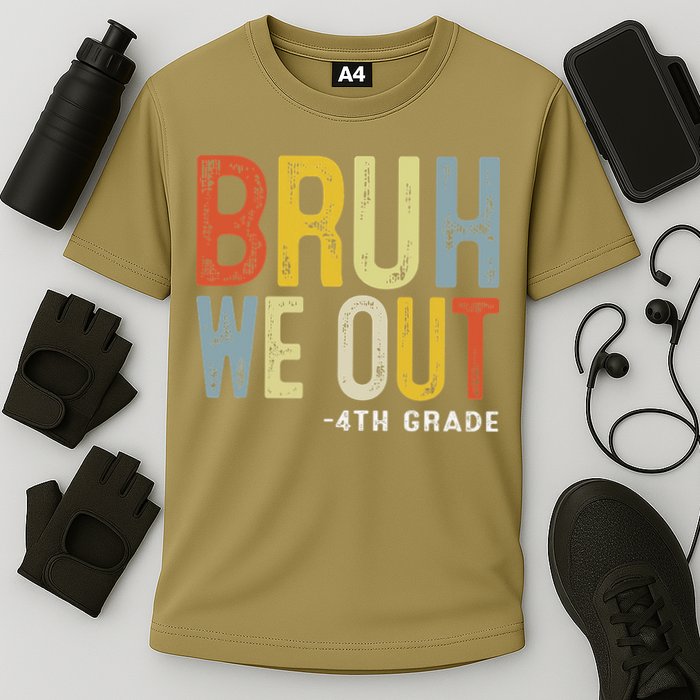 Bruh We Out 4th Graders Fourth Grade Graduation Class 2025 Cooling Performance Crew T-Shirt