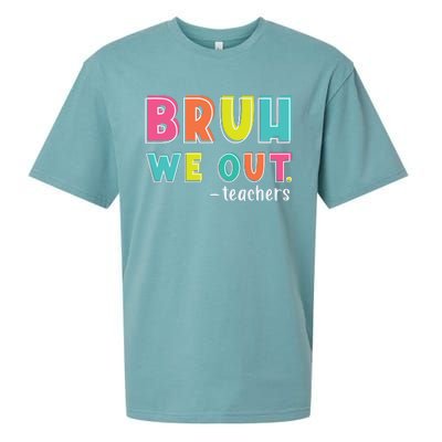 Bruh We Out Teachers Sueded Cloud Jersey T-Shirt