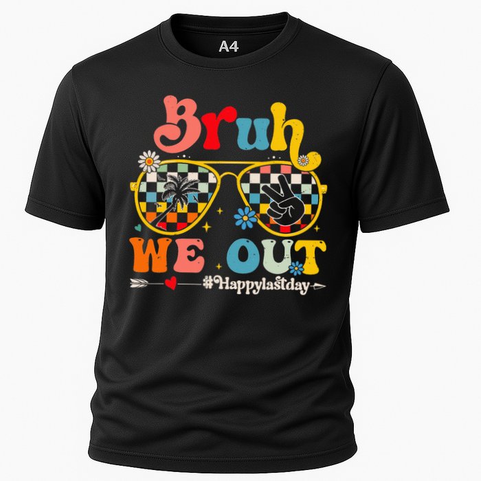 Bruh We Out Happy Last Day Of School Teacher Cooling Performance Crew T-Shirt