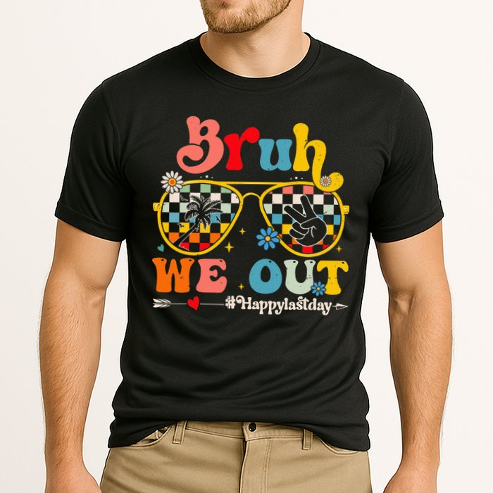 Bruh We Out Happy Last Day Of School Teacher Cooling Performance Crew T-Shirt