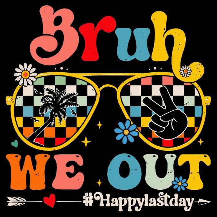Bruh We Out Happy Last Day Of School Teacher Cooling Performance Crew T-Shirt