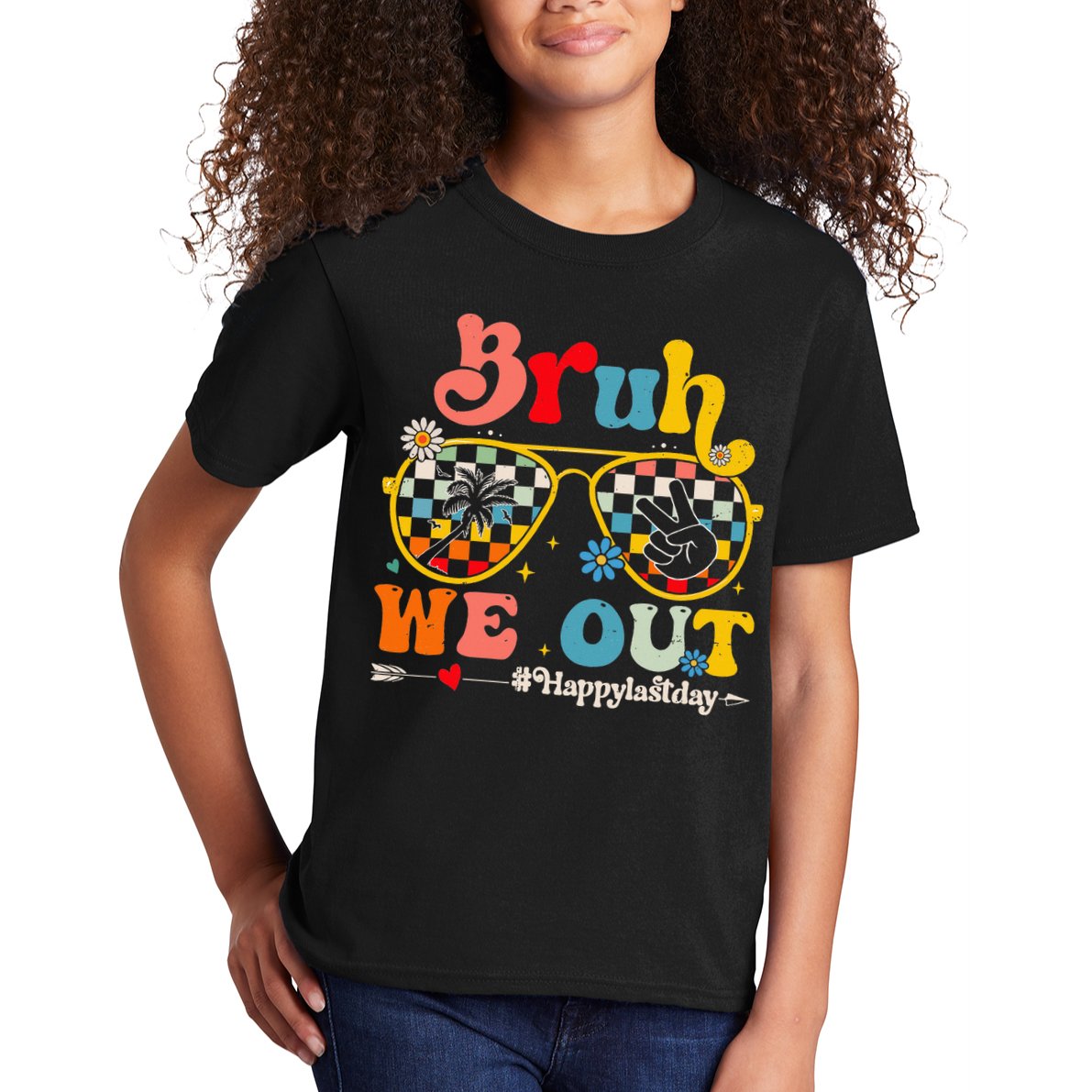 Bruh We Out Happy Last Day Of School Teacher Kids T-Shirt