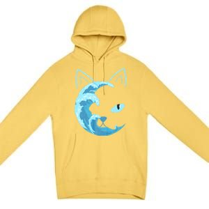 Blue Wave Of Cat Ladies For Kamala Premium Pullover Hoodie