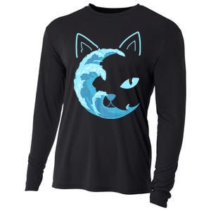 Blue Wave Of Cat Ladies For Kamala Cooling Performance Long Sleeve Crew