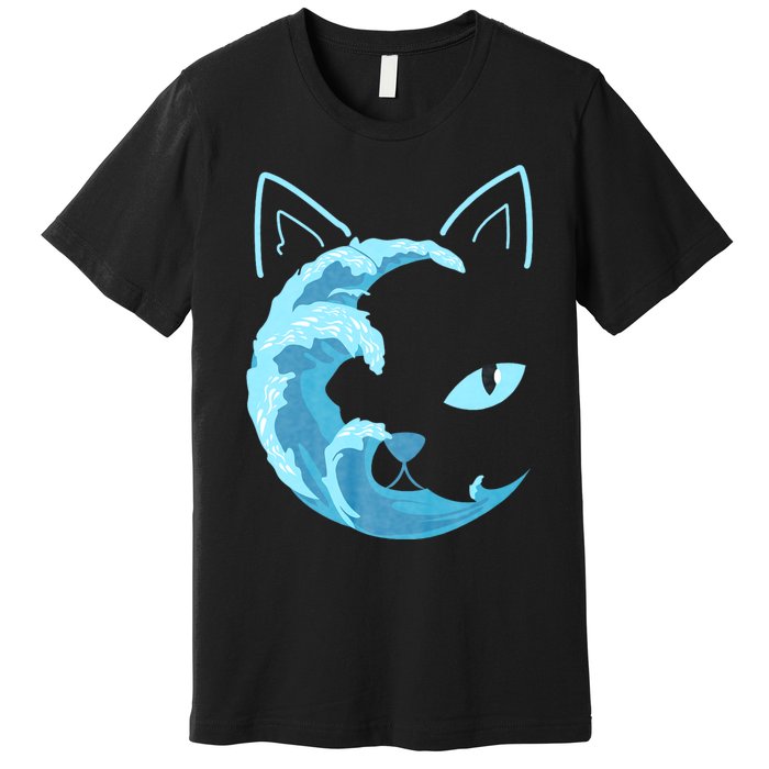 Blue Wave Of Cat Ladies For Kamala Premium T-Shirt