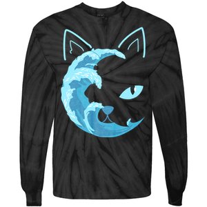 Blue Wave Of Cat Ladies For Kamala Tie-Dye Long Sleeve Shirt