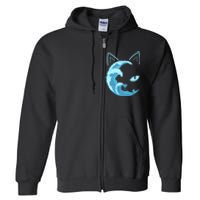 Blue Wave Of Cat Ladies For Kamala Full Zip Hoodie