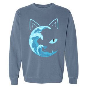 Blue Wave Of Cat Ladies For Kamala Garment-Dyed Sweatshirt