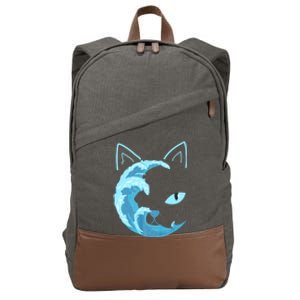 Blue Wave Of Cat Ladies For Kamala Cotton Canvas Backpack