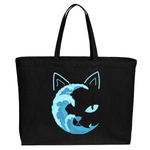 Blue Wave Of Cat Ladies For Kamala Cotton Canvas Jumbo Tote