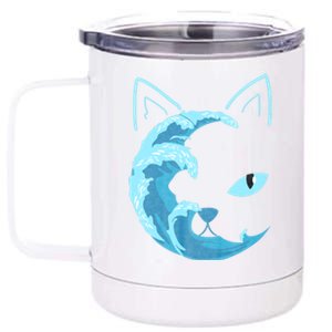 Blue Wave Of Cat Ladies For Kamala 12 oz Stainless Steel Tumbler Cup