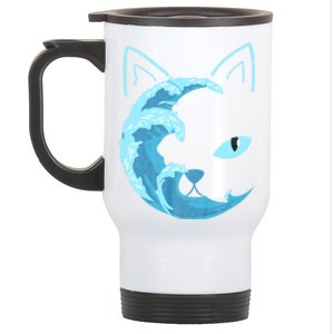 Blue Wave Of Cat Ladies For Kamala Stainless Steel Travel Mug