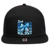 Bruh We Out Happy Last Day Of School Teacher Girl Summer 7 Panel Mesh Trucker Snapback Hat