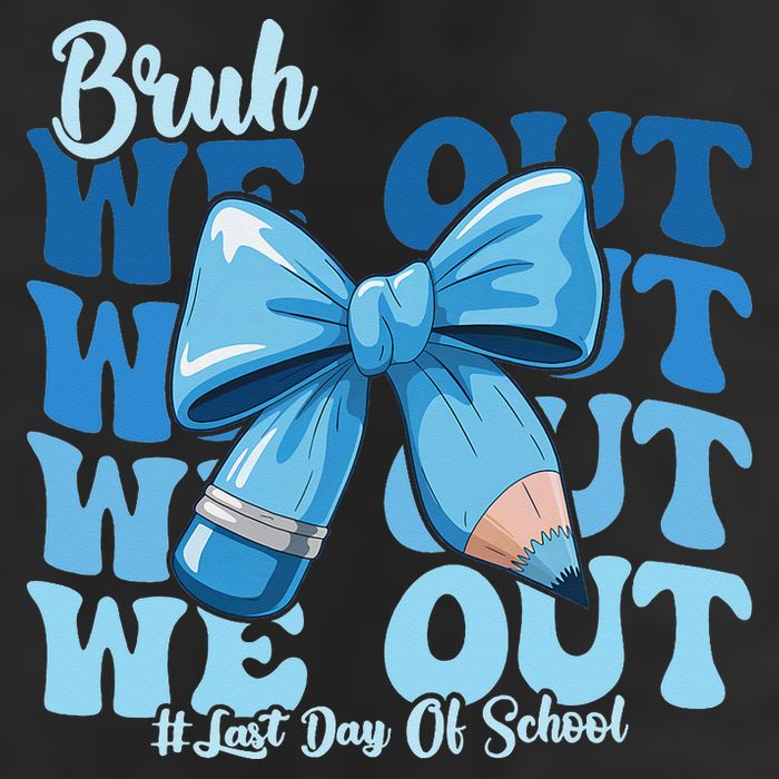 Bruh We Out Happy Last Day Of School Teacher Girl Summer 7 Panel Mesh Trucker Snapback Hat