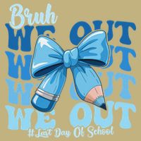 Bruh We Out Happy Last Day Of School Teacher Girl Summer Cooling Performance Crew T-Shirt