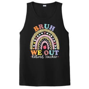 Bruh We Out Boho Rainbow Leopard Retired Teacher Gift PosiCharge Competitor Tank