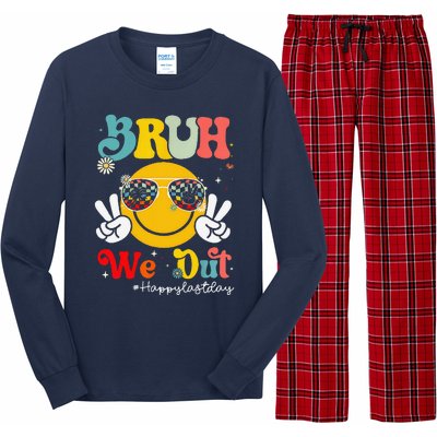 Bruh We Out Happy Last Day Of School Teacher Boy Girl Summer Long Sleeve Pajama Set