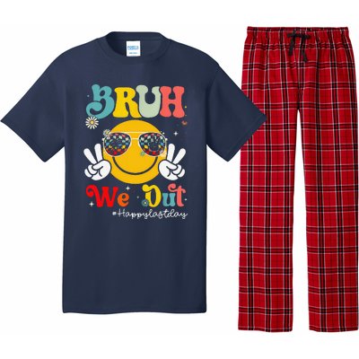 Bruh We Out Happy Last Day Of School Teacher Boy Girl Summer Pajama Set