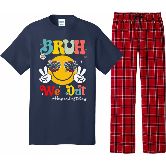 Bruh We Out Happy Last Day Of School Teacher Boy Girl Summer Pajama Set