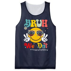 Bruh We Out Happy Last Day Of School Teacher Boy Girl Summer Mesh Reversible Basketball Jersey Tank