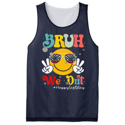 Bruh We Out Happy Last Day Of School Teacher Boy Girl Summer Mesh Reversible Basketball Jersey Tank