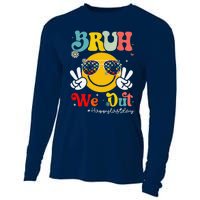 Bruh We Out Happy Last Day Of School Teacher Boy Girl Summer Cooling Performance Long Sleeve Crew