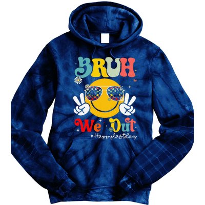 Bruh We Out Happy Last Day Of School Teacher Boy Girl Summer Tie Dye Hoodie