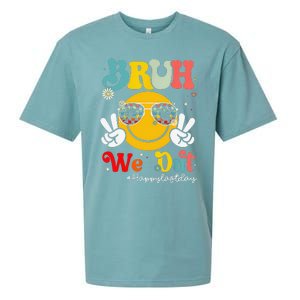 Bruh We Out Happy Last Day Of School Teacher Boy Girl Summer Sueded Cloud Jersey T-Shirt