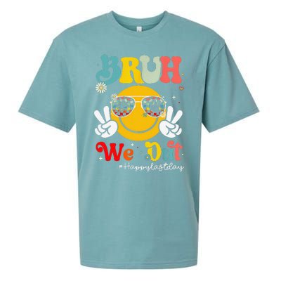 Bruh We Out Happy Last Day Of School Teacher Boy Girl Summer Sueded Cloud Jersey T-Shirt