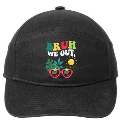 Bruh We Out Teachers Student Summer Happy Last Day Of 7-Panel Snapback Hat