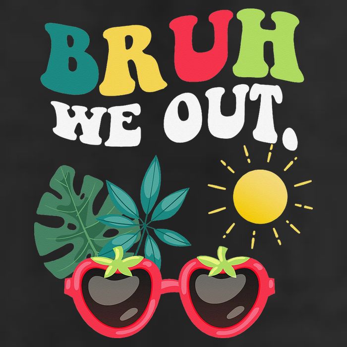 Bruh We Out Teachers Student Summer Happy Last Day Of Large Microfiber Waffle Golf Towel