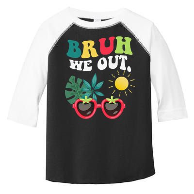 Bruh We Out Teachers Student Summer Happy Last Day Of Toddler Fine Jersey T-Shirt