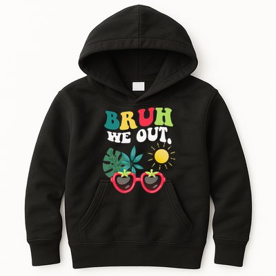 Bruh We Out Teachers Student Summer Happy Last Day Of Kids Hoodie