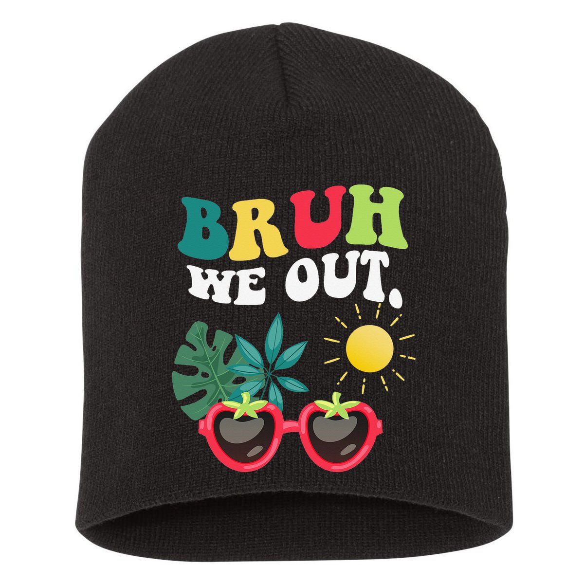 Bruh We Out Teachers Student Summer Happy Last Day Of Short Acrylic Beanie