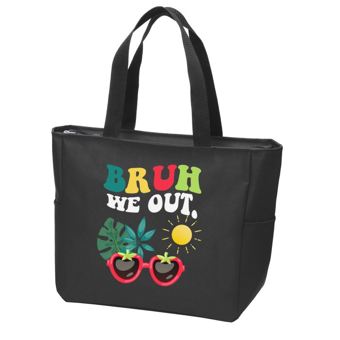 Bruh We Out Teachers Student Summer Happy Last Day Of Zip Tote Bag