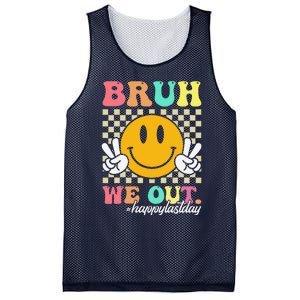 Bruh We Out Happy Last Day Of School Teacher Boy Girl Summer Mesh Reversible Basketball Jersey Tank