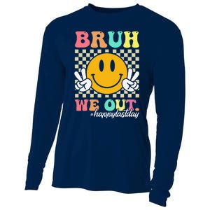 Bruh We Out Happy Last Day Of School Teacher Boy Girl Summer Cooling Performance Long Sleeve Crew