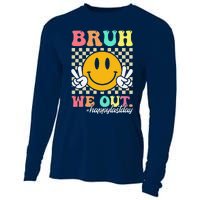 Bruh We Out Happy Last Day Of School Teacher Boy Girl Summer Cooling Performance Long Sleeve Crew