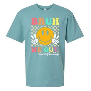 Bruh We Out Happy Last Day Of School Teacher Boy Girl Summer Sueded Cloud Jersey T-Shirt