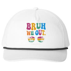 Bruh We Out Happy Last Day Of School Teacher Boy Girl Summer Snapback Five-Panel Rope Hat