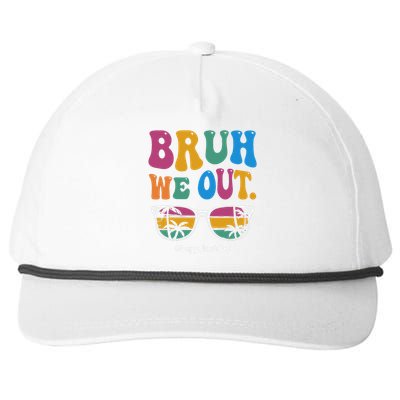 Bruh We Out Happy Last Day Of School Teacher Boy Girl Summer Snapback Five-Panel Rope Hat