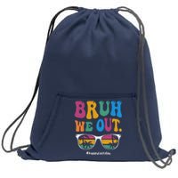 Bruh We Out Happy Last Day Of School Teacher Boy Girl Summer Sweatshirt Cinch Pack Bag