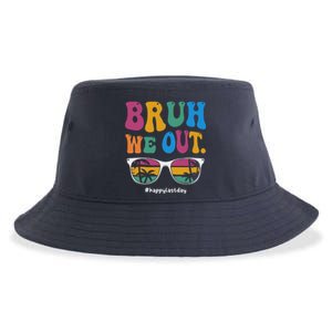 Bruh We Out Happy Last Day Of School Teacher Boy Girl Summer Sustainable Bucket Hat