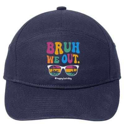 Bruh We Out Happy Last Day Of School Teacher Boy Girl Summer 7-Panel Snapback Hat